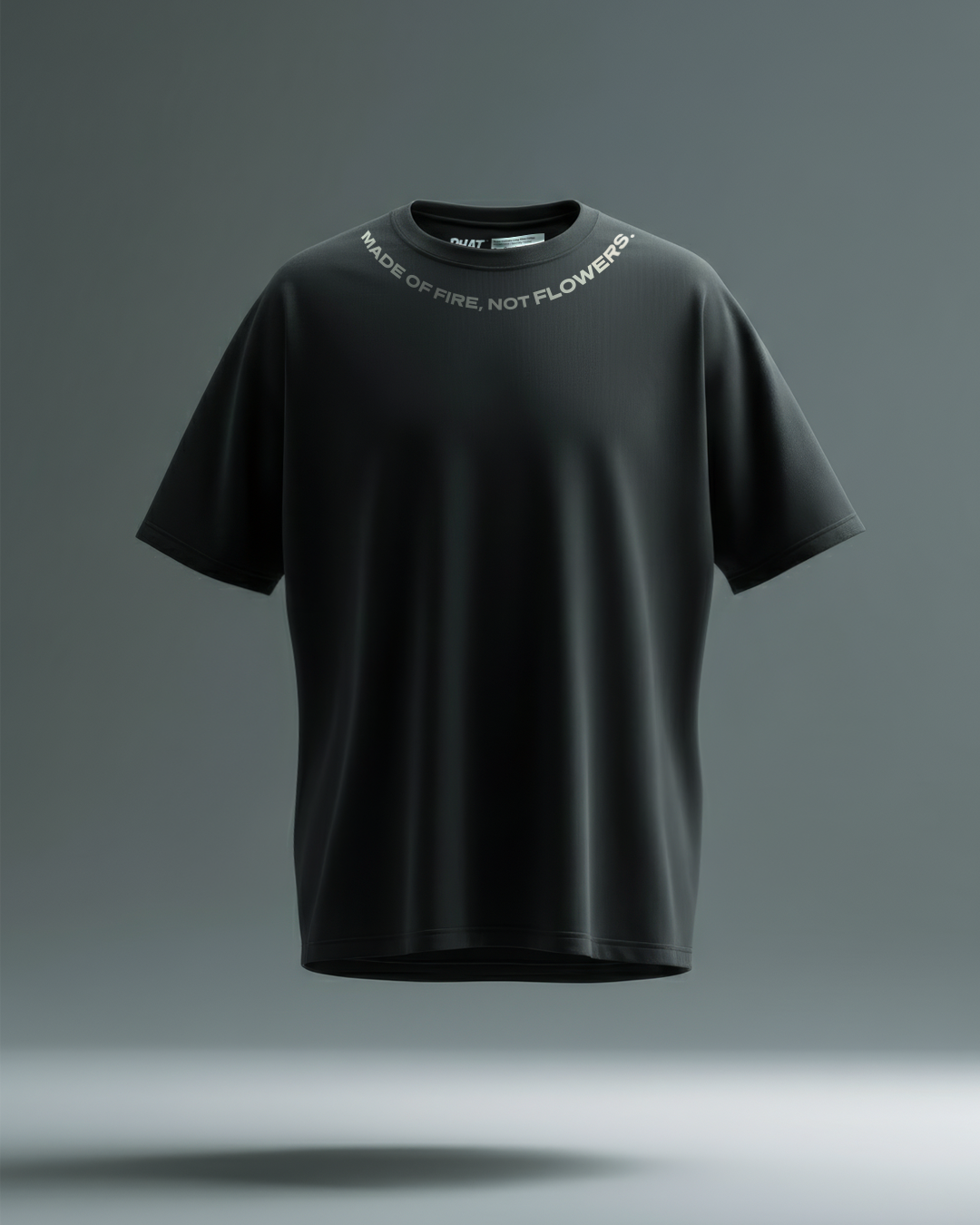 PHATFUNK® MADE OF FIRE, NOT FLOWERS - Oversized Black Tshirt