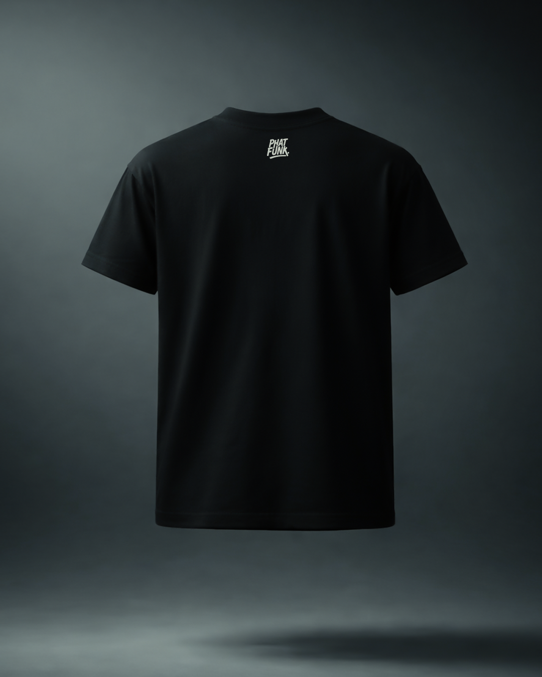 PHATFUNK® BUILT, NOT BORN - Black Minimal Regular Fit Tshirt-4