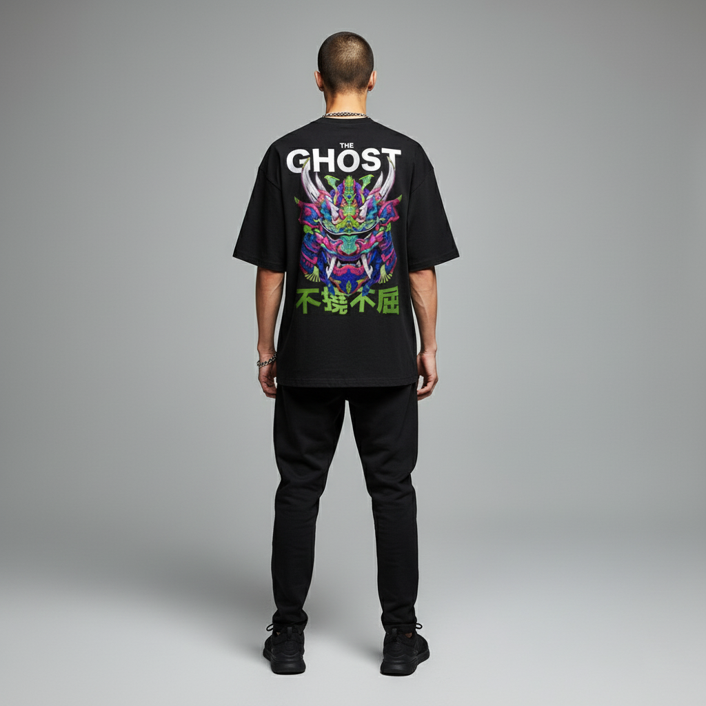 PHATFUNK® The Ghost Oversized Graphic T-Shirt - Black | Men’s Premium Streetwear Tee