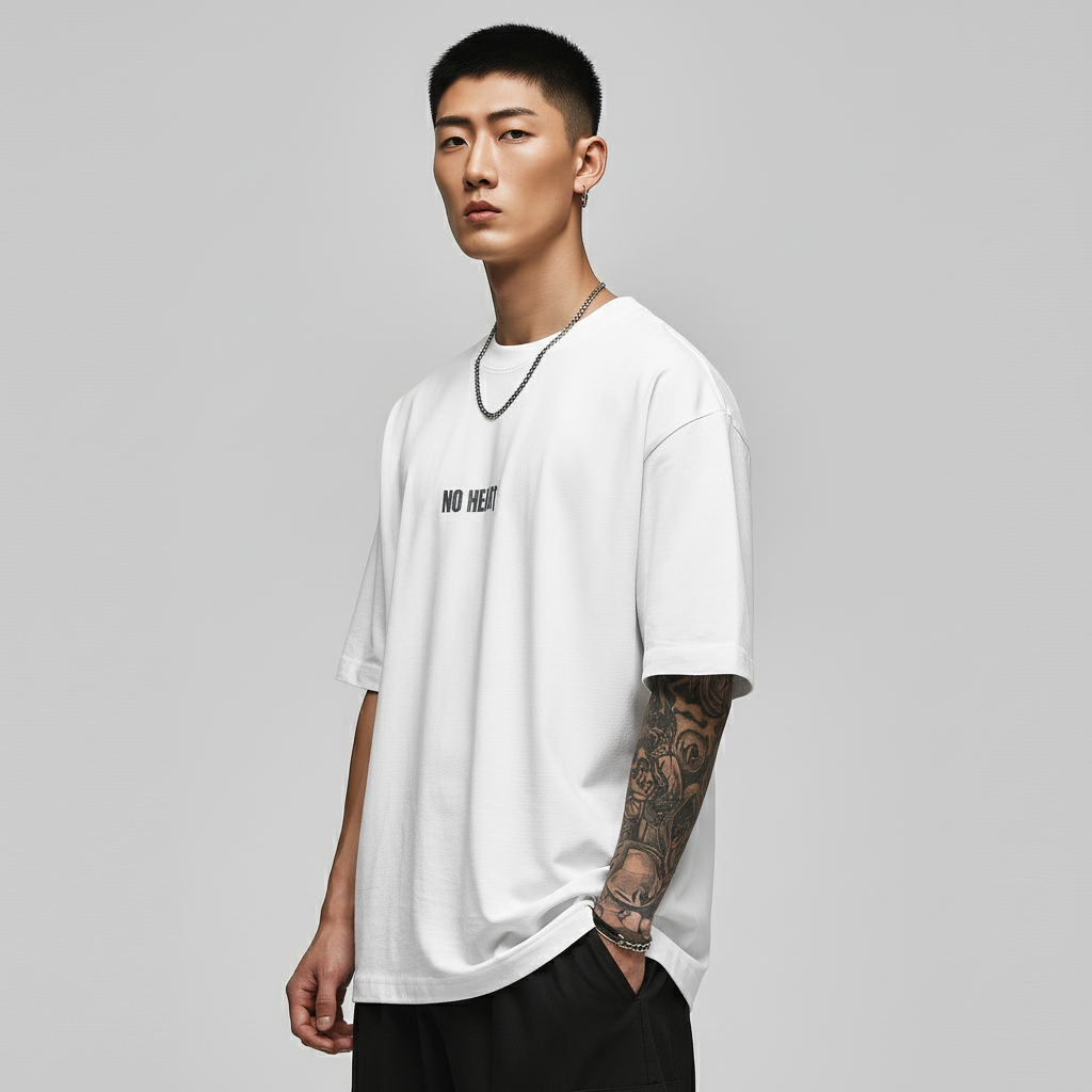 PHATFUNK® NO ART / NO HEART - Oversized White Tshirt