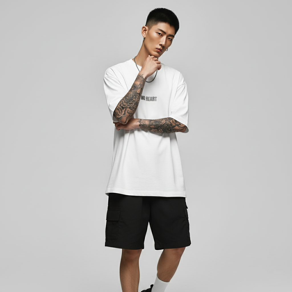 PHATFUNK® NO ART / NO HEART - Oversized White Tshirt