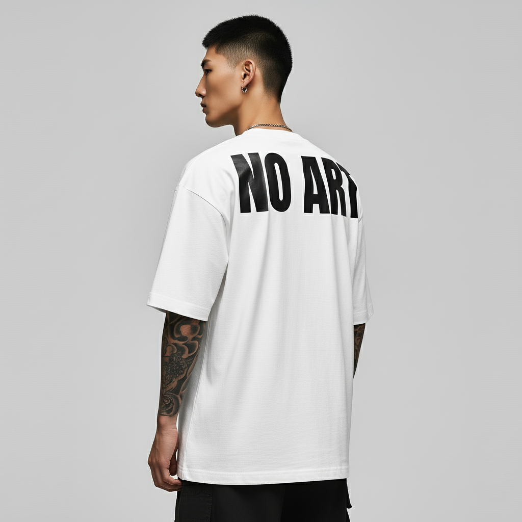 PHATFUNK® NO ART / NO HEART - Oversized White Tshirt