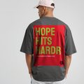 HOPE HITS HARD® TEE Oversized T-shirt Grey