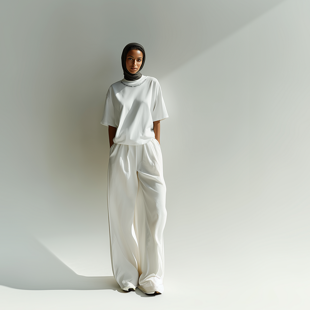 PHATFUNK® MADE OF FIRE, NOT FLOWERS - Oversized White Tshirt