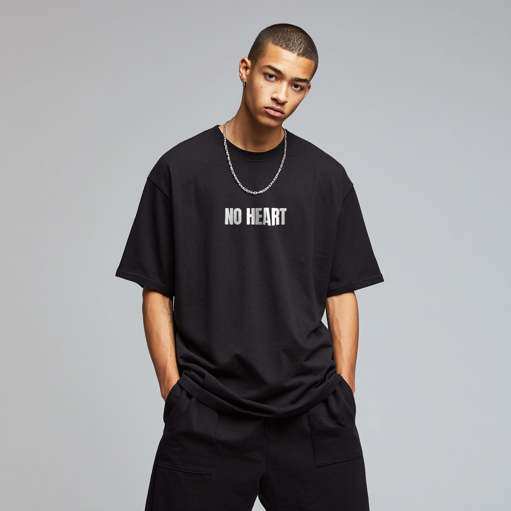PHATFUNK® NO ART / NO HEART - Oversized Black Tshirt