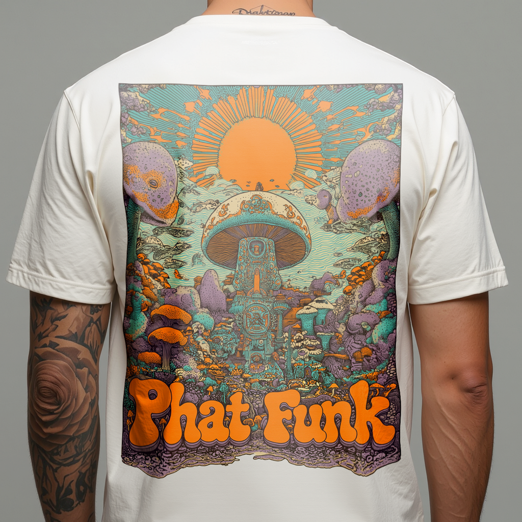 PHATFUNK® MUSHROOM - Regular fit Off-white Graphic Tshirt