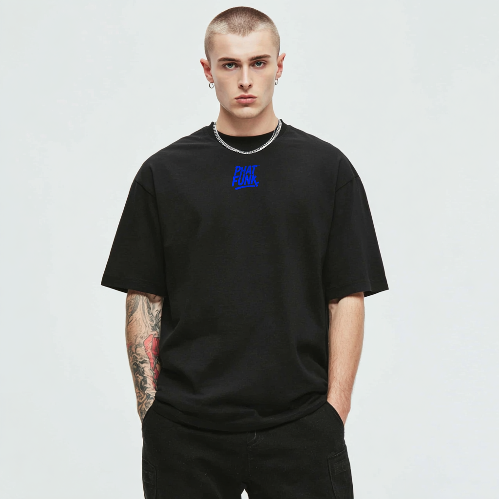 PHATFUNK® TECHNO - Oversized Black Tshirt