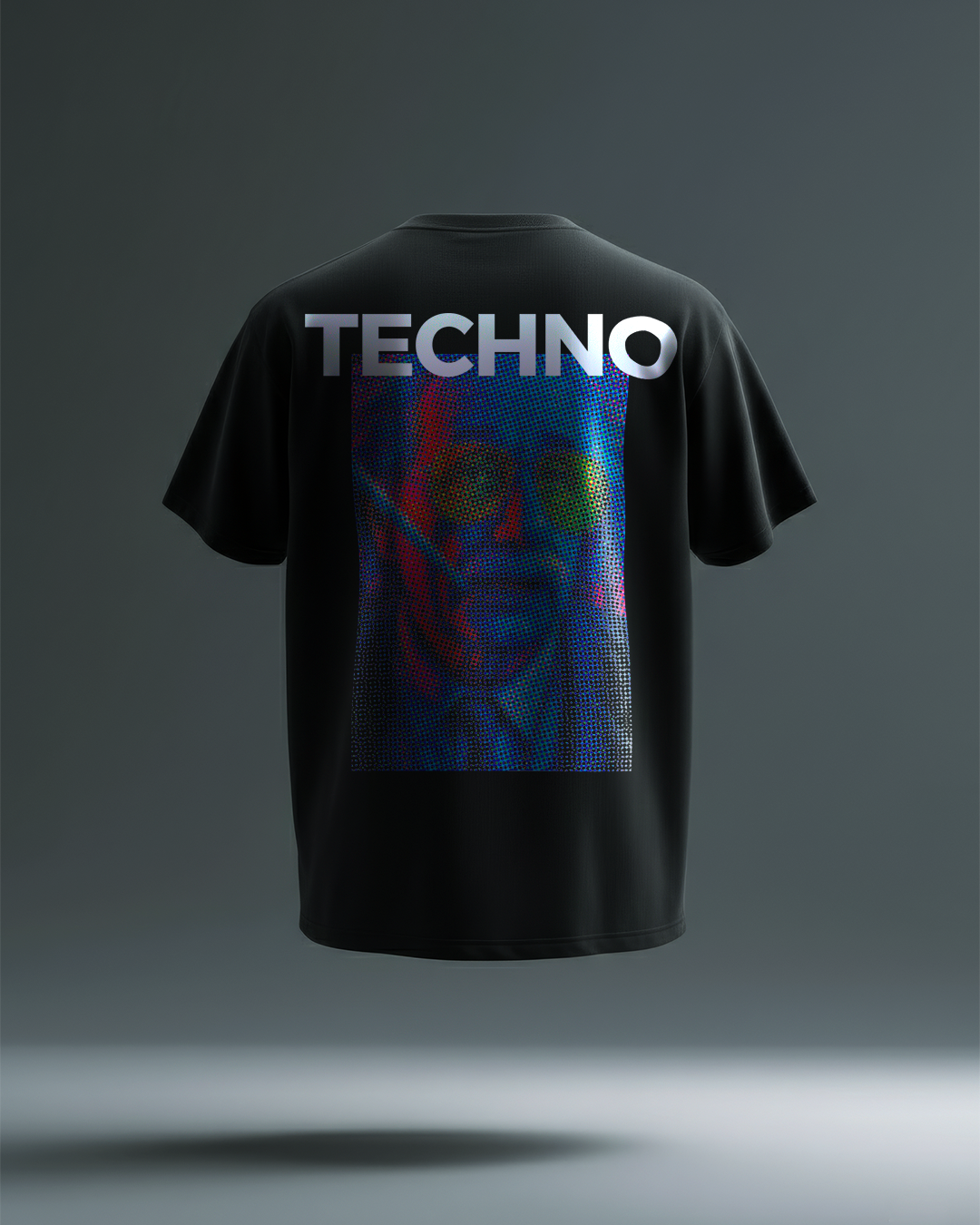 PHATFUNK® TECHNO - Oversized Black Tshirt