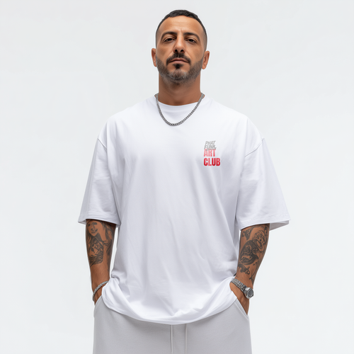 PHATFUNK® ART CLUB - Oversized White Tshirt