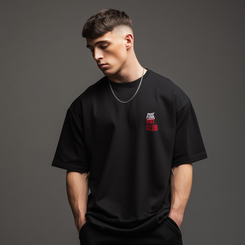 PHATFUNK® ART CLUB - Oversized Black Manifesto Tshirt