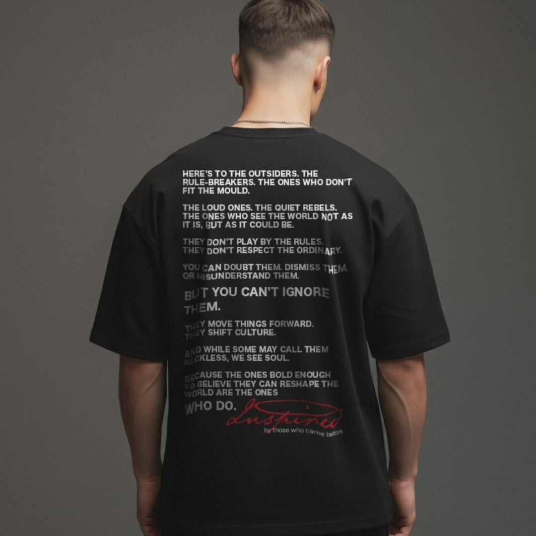 PHATFUNK® ART CLUB - Oversized Black Manifesto Tshirt