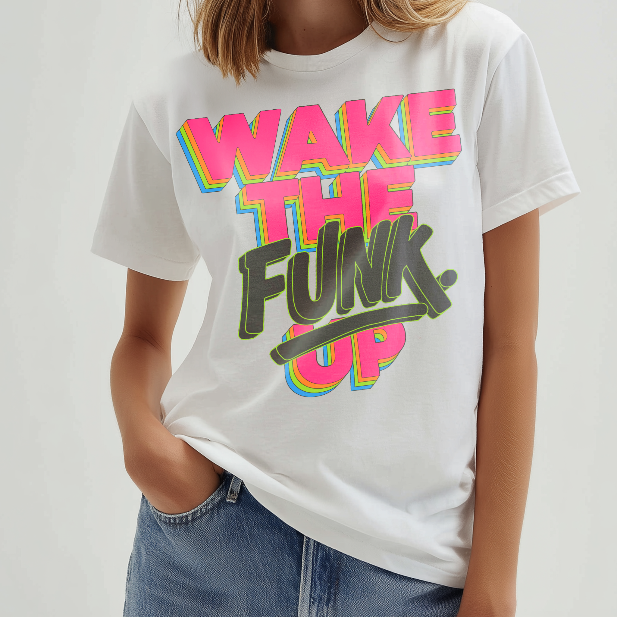 PHATFUNK® WAKE THE FUNK UP - Regular Fit Statement Tshirt