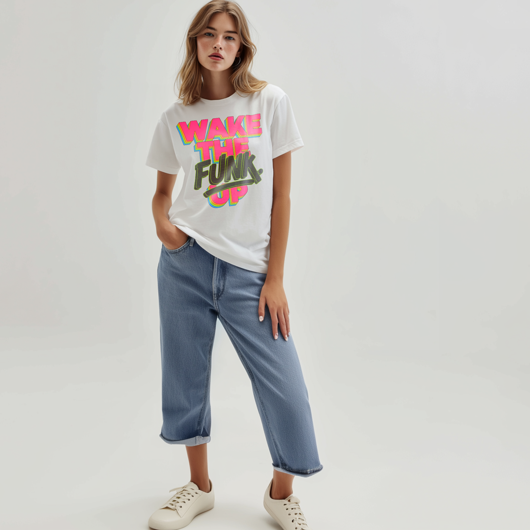 PHATFUNK® WAKE THE FUNK UP - Regular Fit Statement Tshirt
